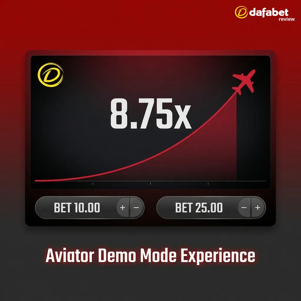 Aviator game demo mode interface showing virtual credits and practice gameplay without real money risk