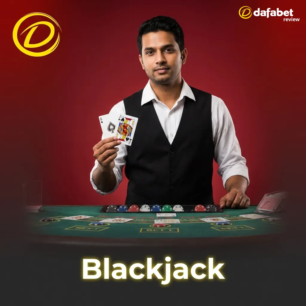 Live blackjack table with cards and chips, featuring multiple game variants including Party, Infinite, and Speed Blackjack