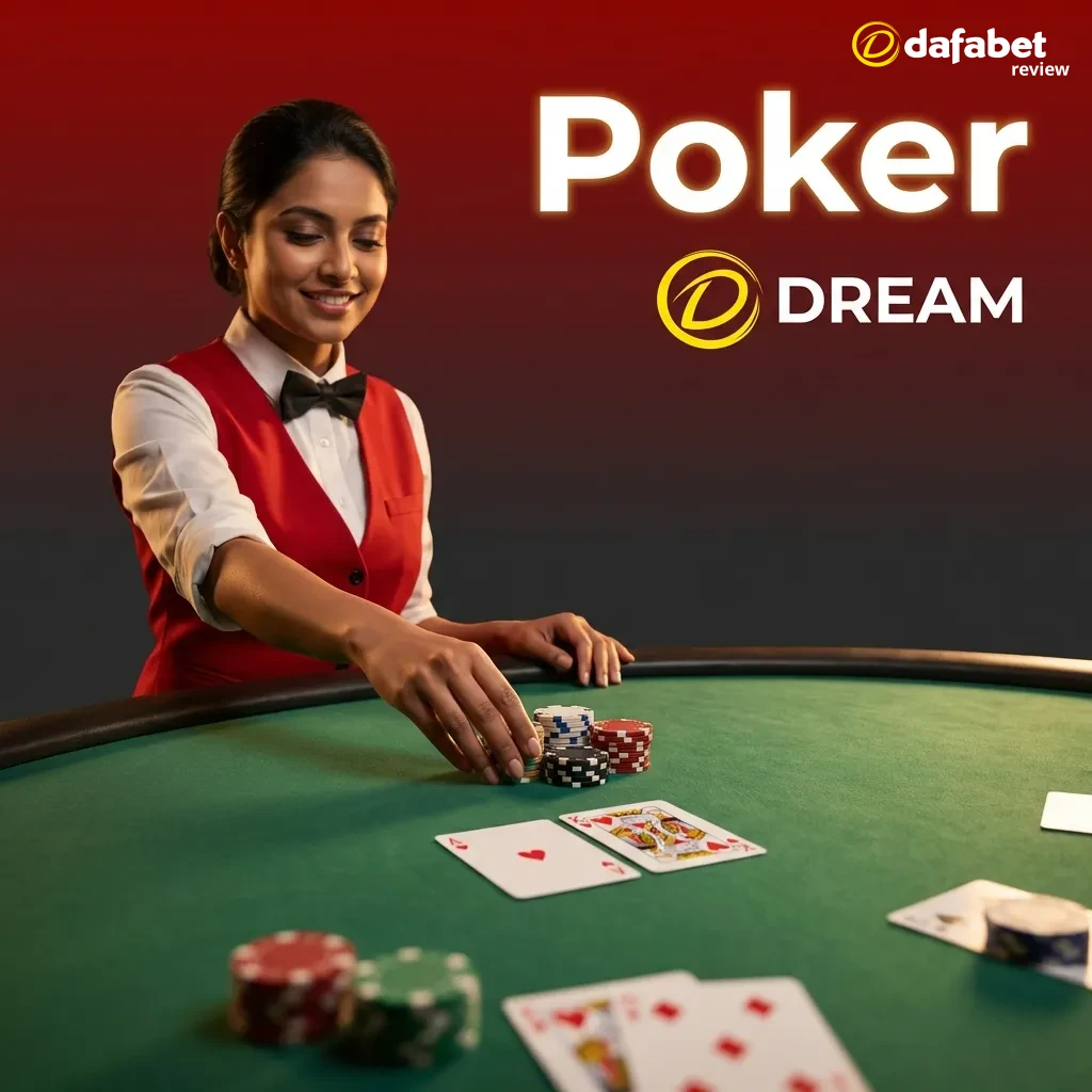 Live poker game interface showing dealer and cards with popular variants like Casino Hold'em and Three Card Poker