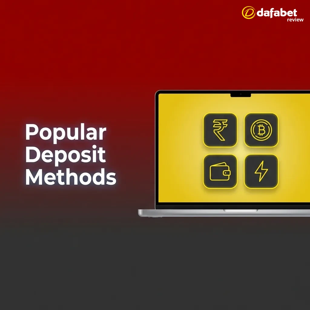 Graphic showing popular deposit methods for Indian players including UPI, cards, e-wallets, and cryptocurrency options.