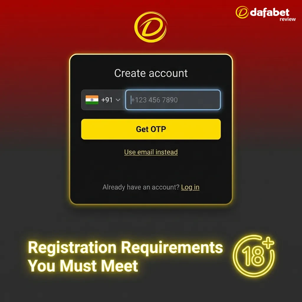 Requirements list showing age, account, verification, and regional rules for platform registration