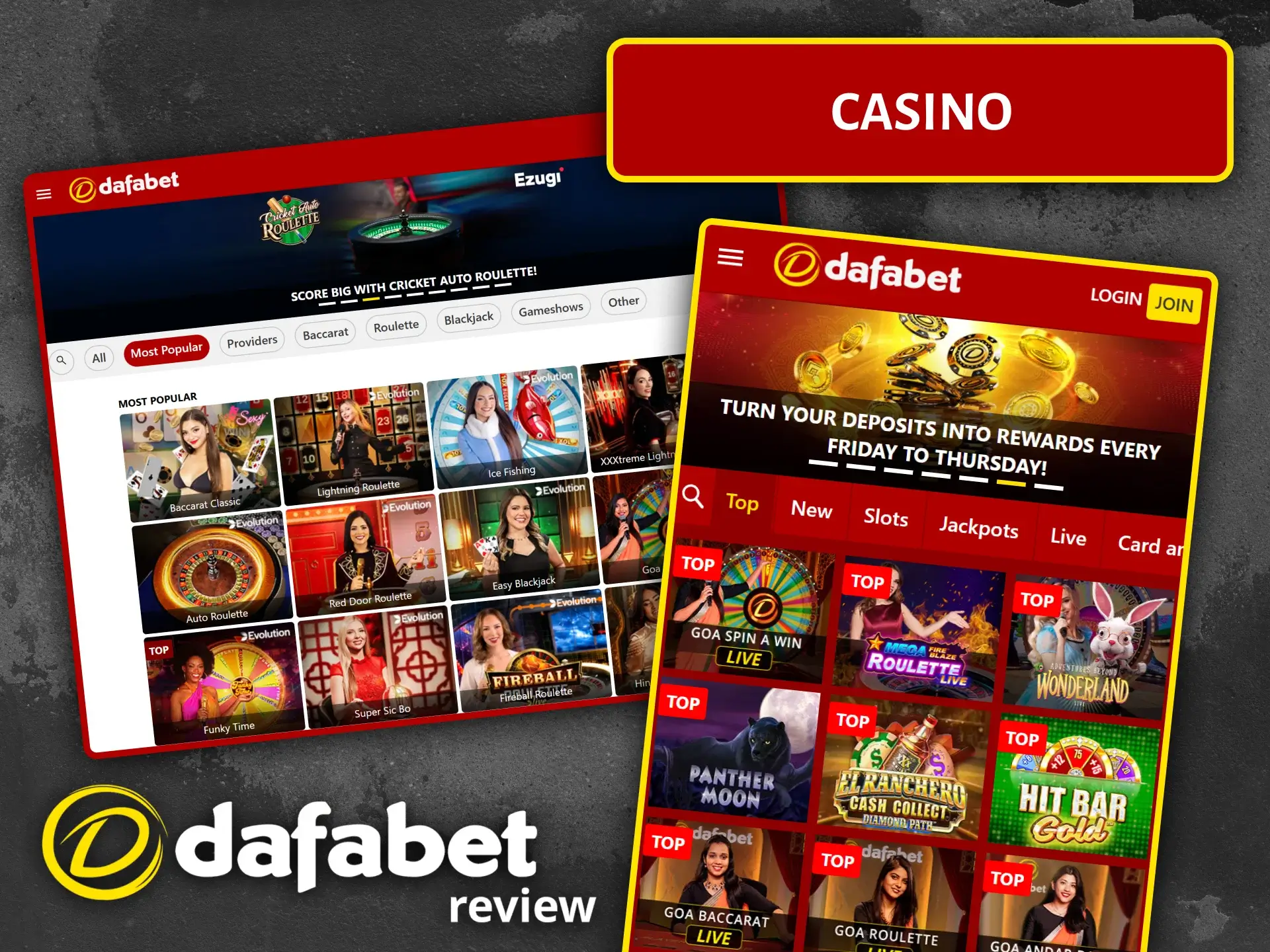 Dive into the wide selection of casino games available on the Dafabet online platform.