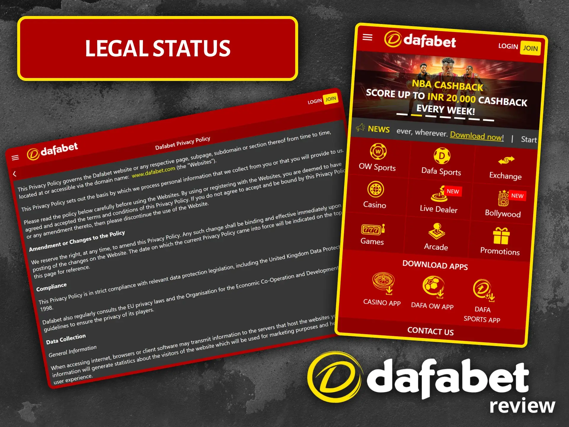 Learn more about the legal status and licensing of the Dafabet platform in India.