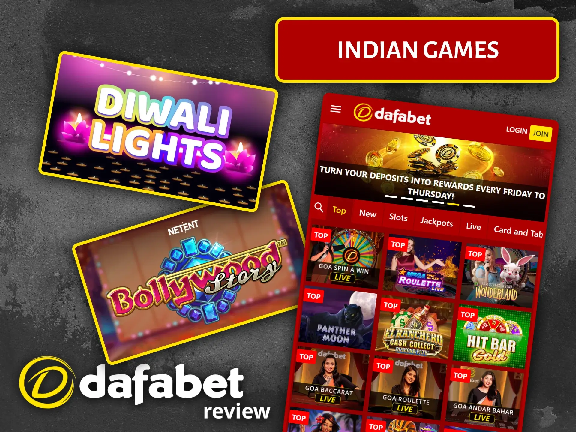 Play popular Indian-themed games like Andar Bahar and Teen Patti at Dafabet.