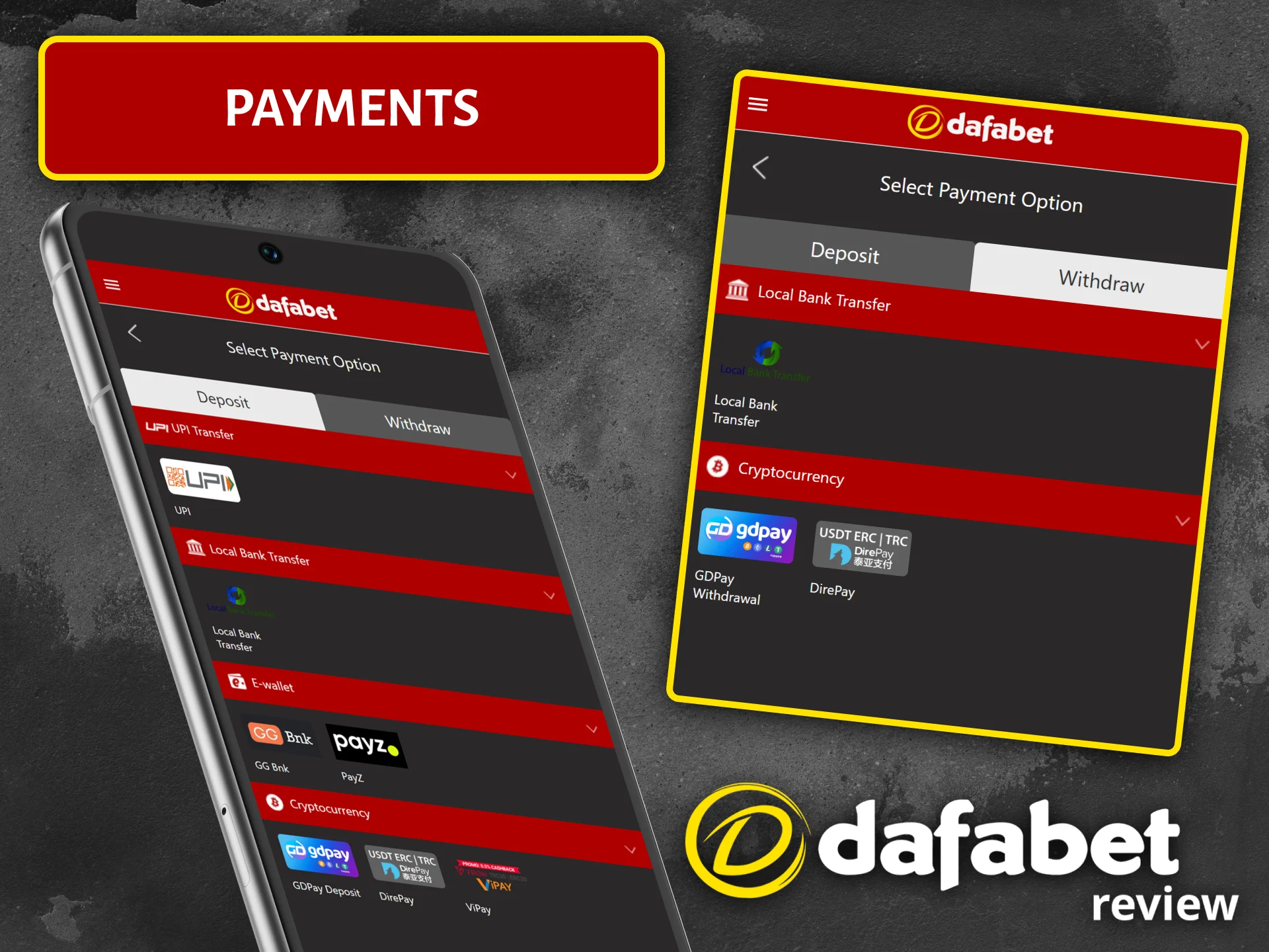 Use secure Indian payment methods for fast deposits and withdrawals at Dafabet.