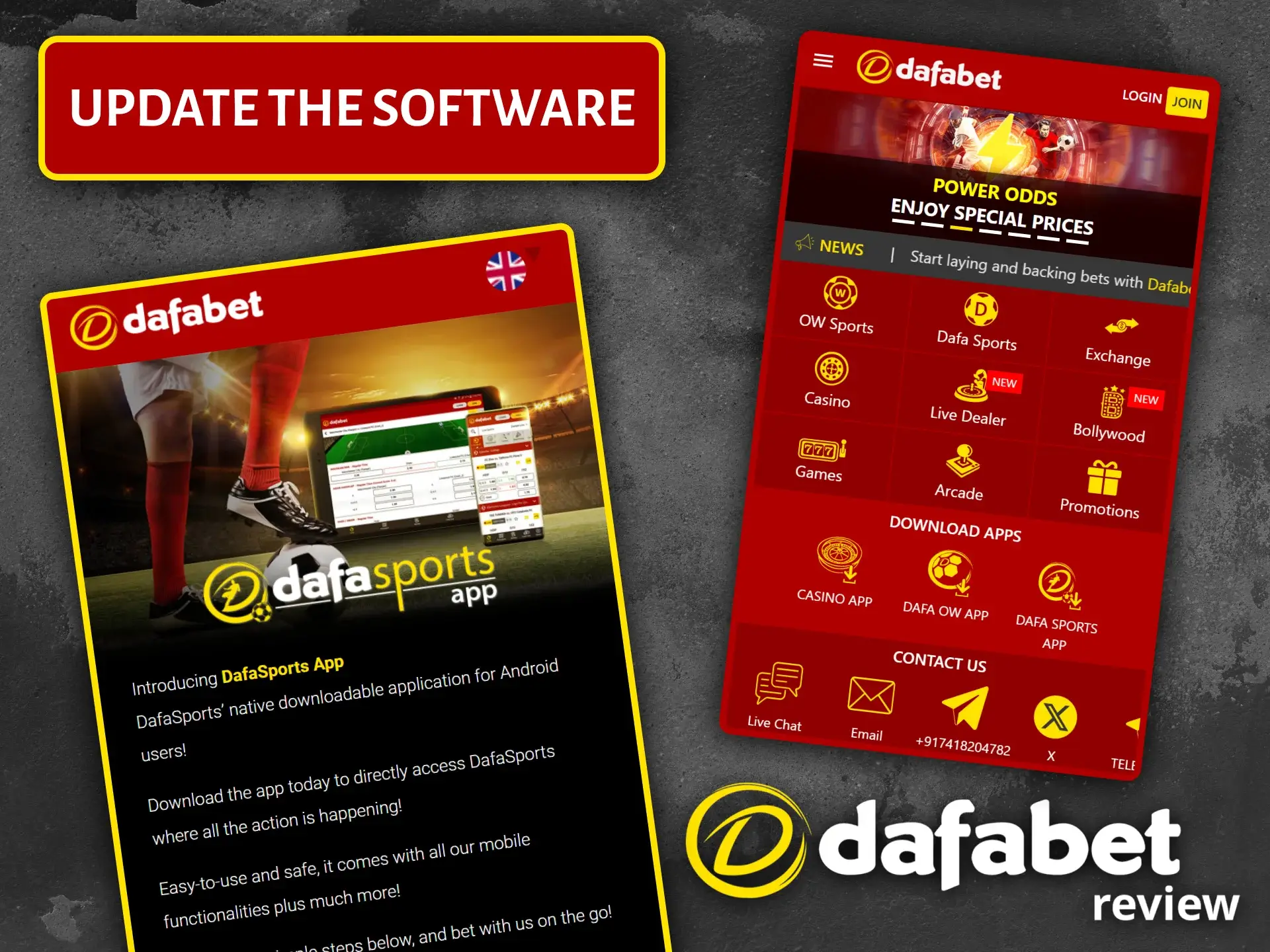 Follow these simple steps to update your Dafabet app to the latest version.