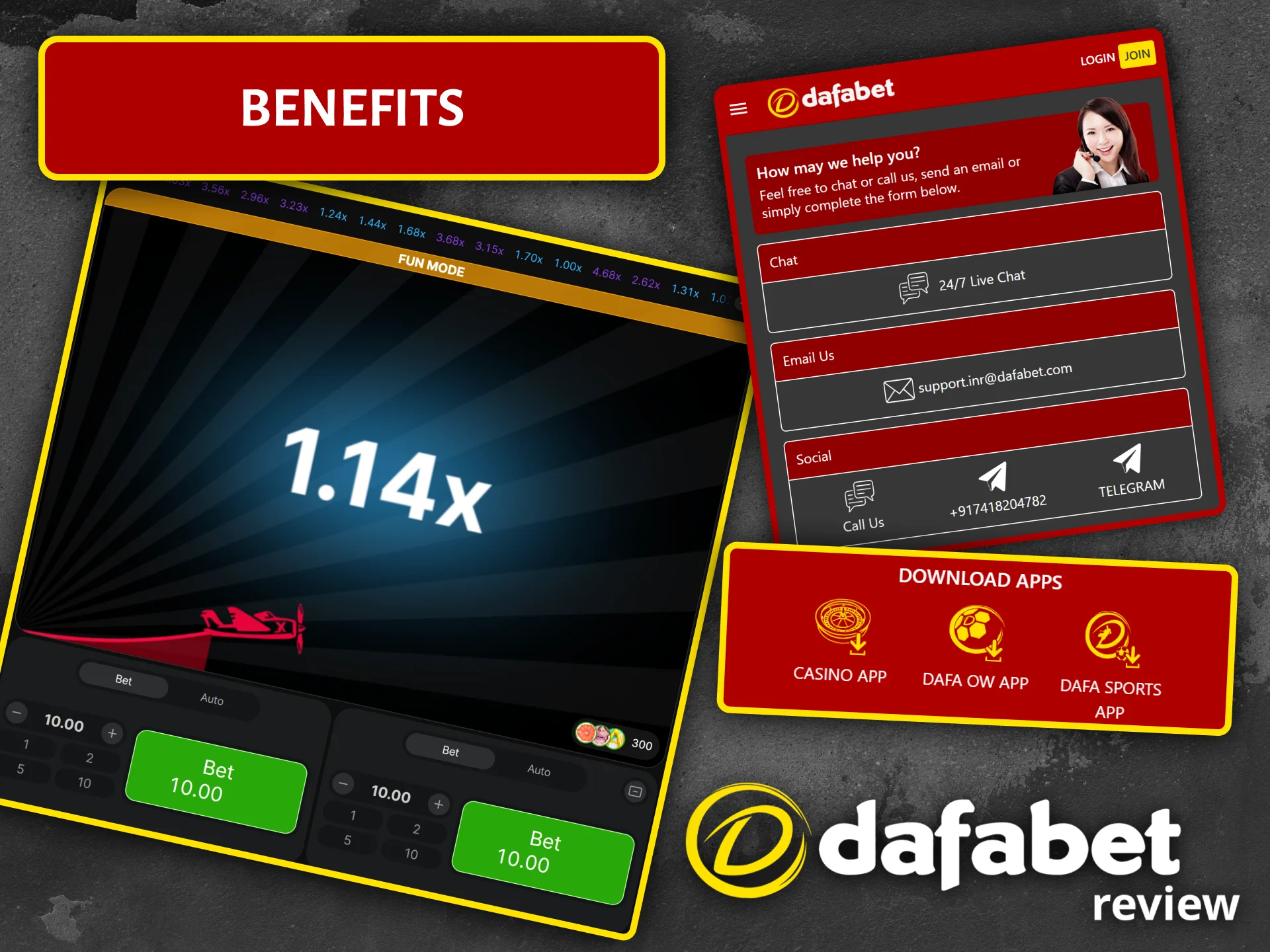 Take advantage of the top benefits of playing Aviator at Dafabet, the leading online casino.