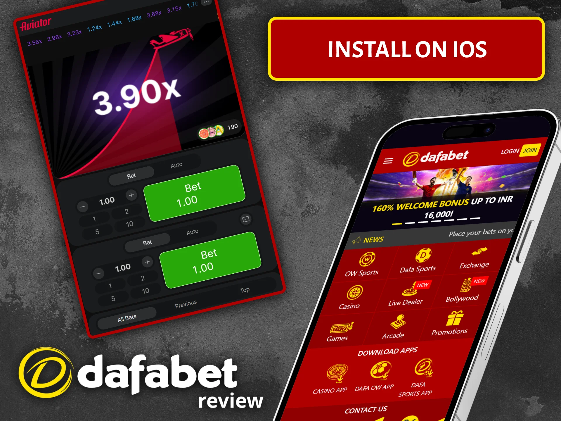Install the Dafabet mobile app on iOS for the best Aviator gaming experience.