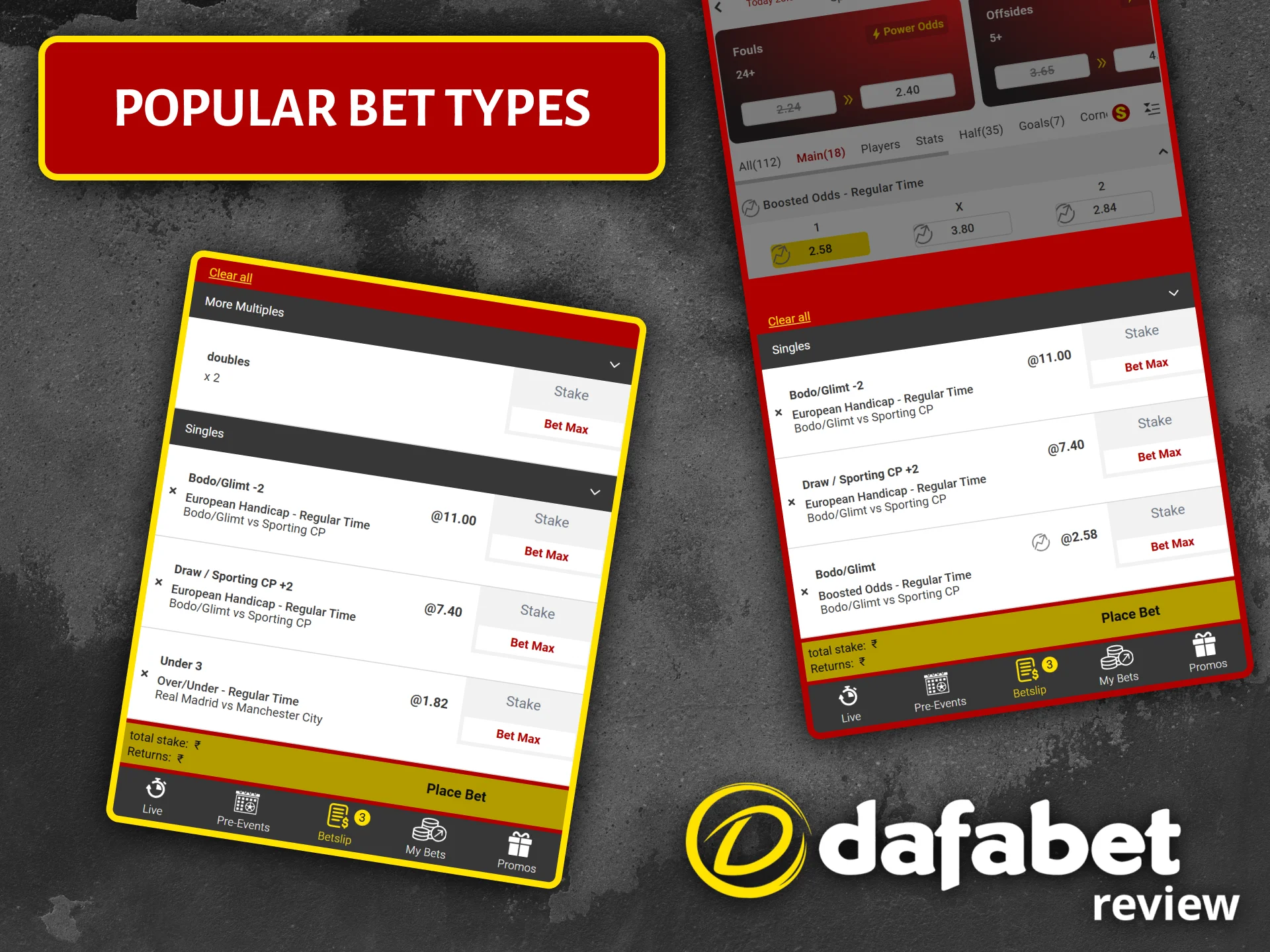 Explore the popular betting types available at Dafabet to find the most profitable betting method.