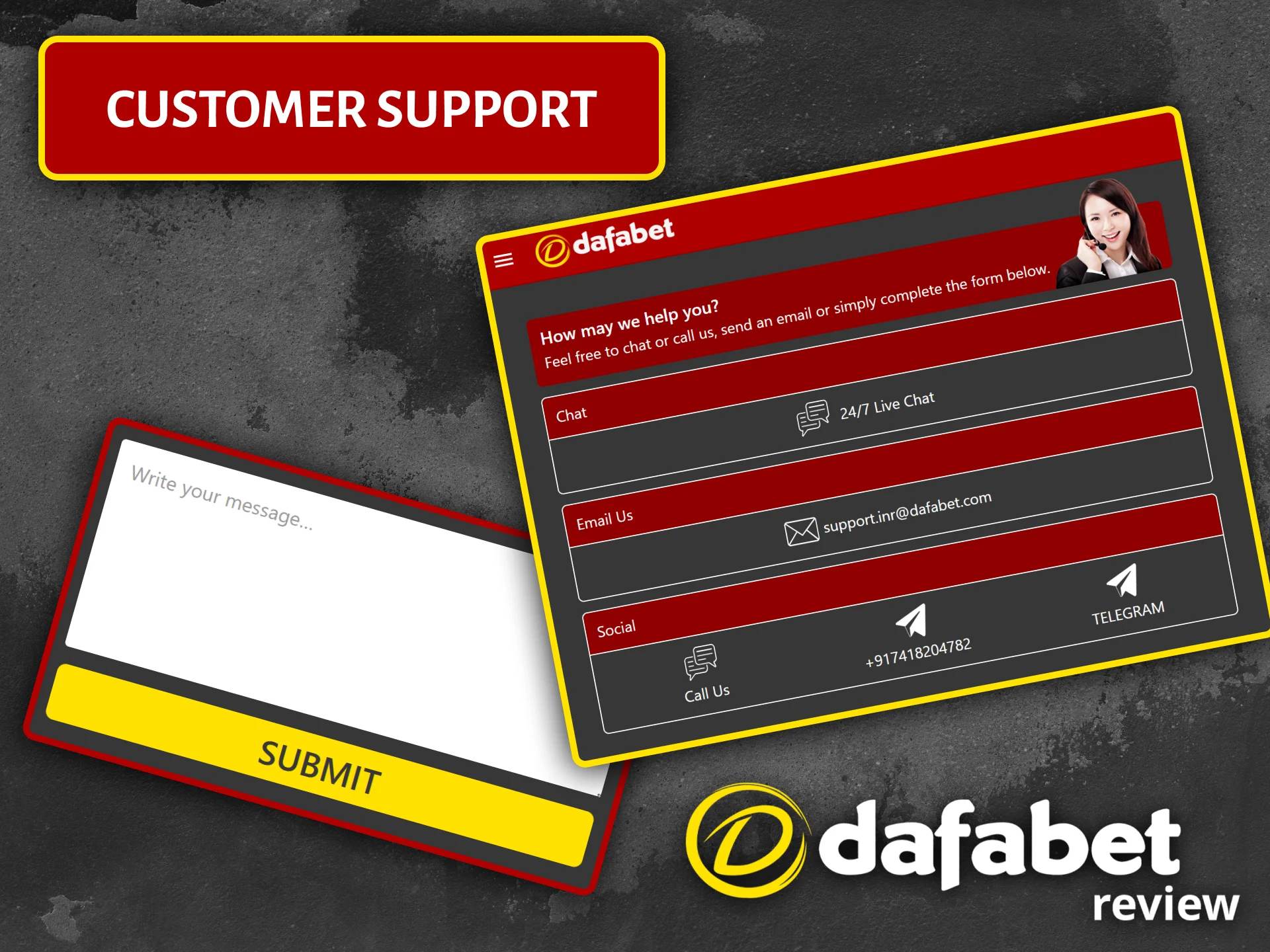 Please contact Dafabet's 24/7 customer support team with any questions.