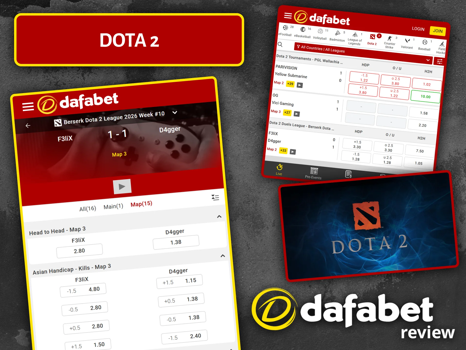 Support your favorite Dota 2 teams with competitive esports odds at Dafabet.