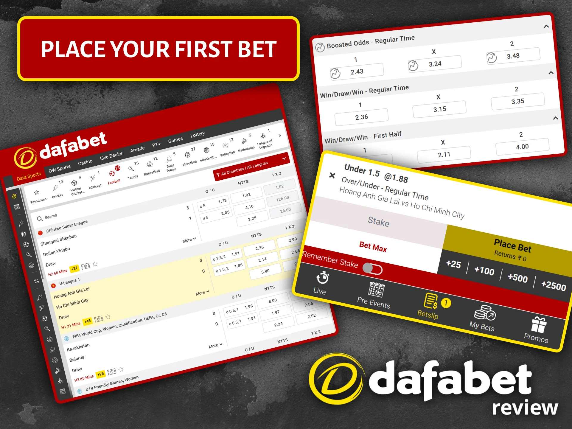 Learn how to place your first bet on Dafabet with this simple guide.