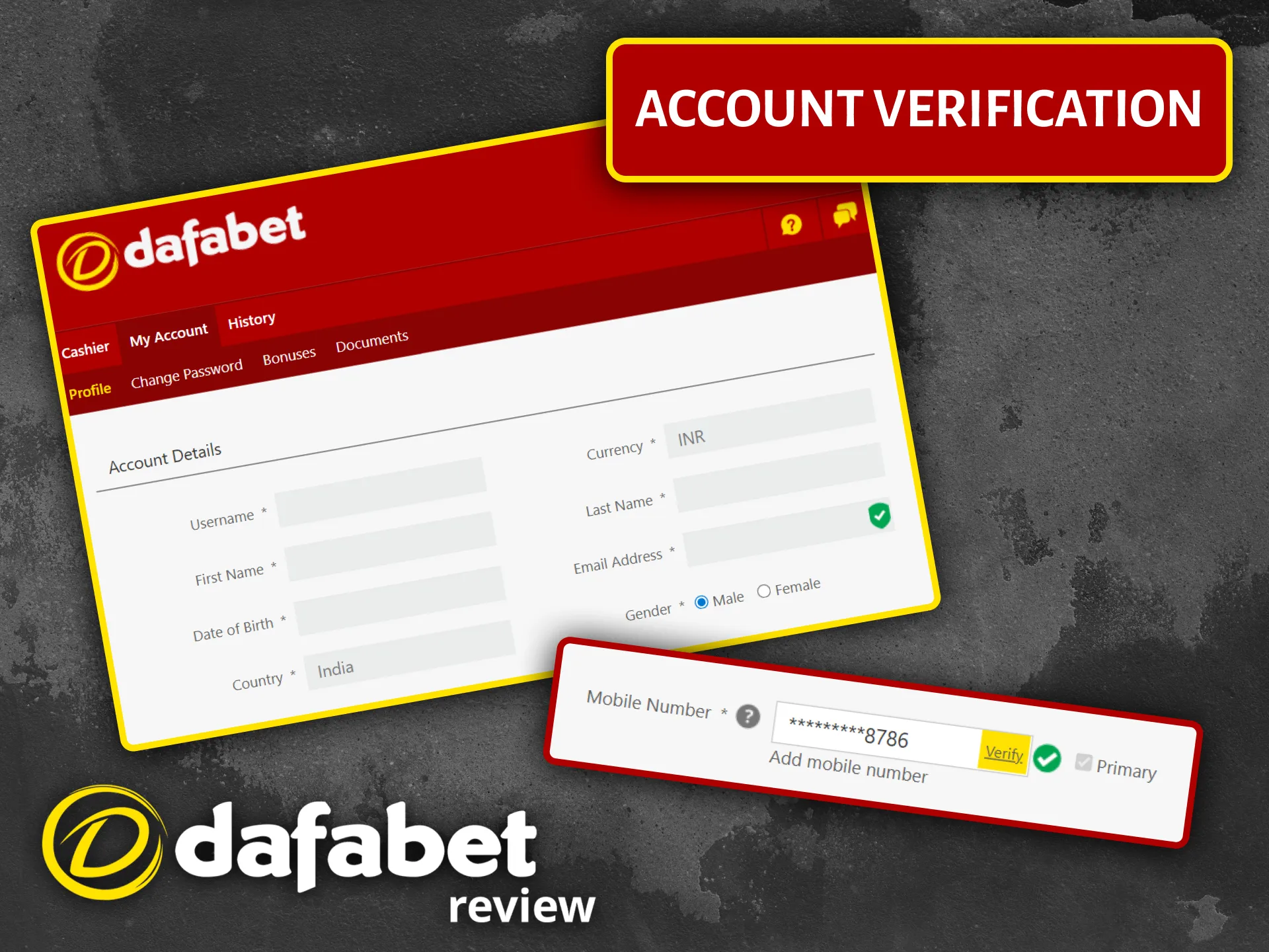 Verify your Dafabet account to ensure secure transactions and faster withdrawals.
