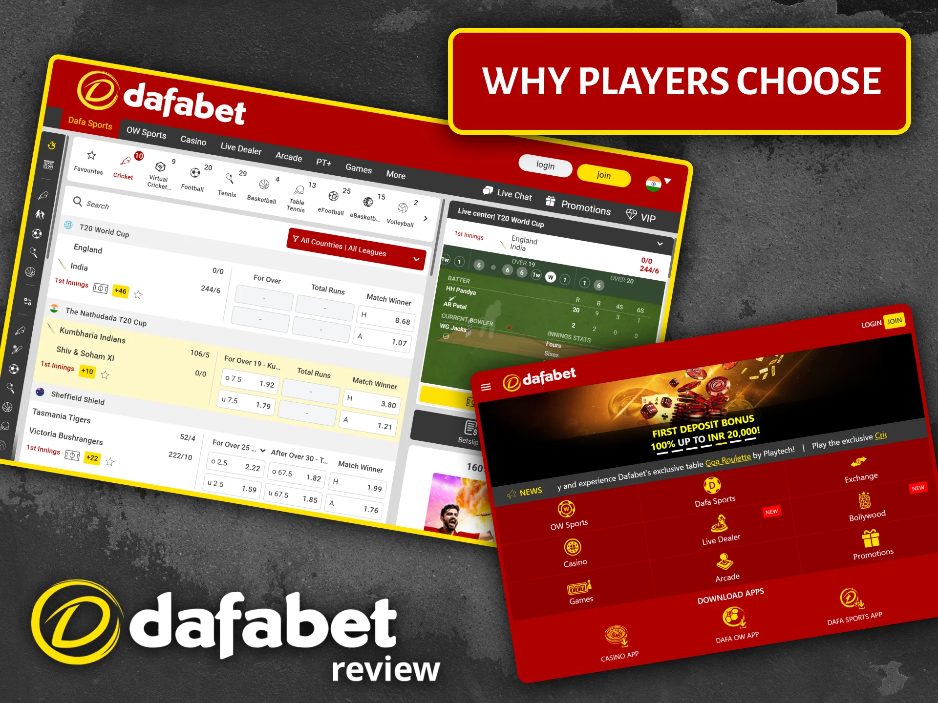 Find out why Indian players prefer to bet and play casino games at Dafabet.